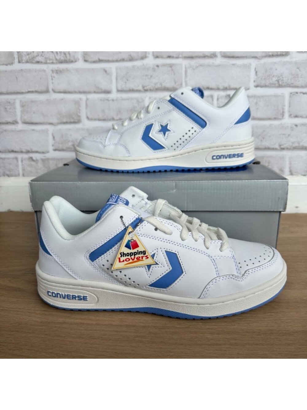 ⭐Converse Weapon Low Blue White Sz 10 Men's Shoes Open Sky Sneakers A12745C